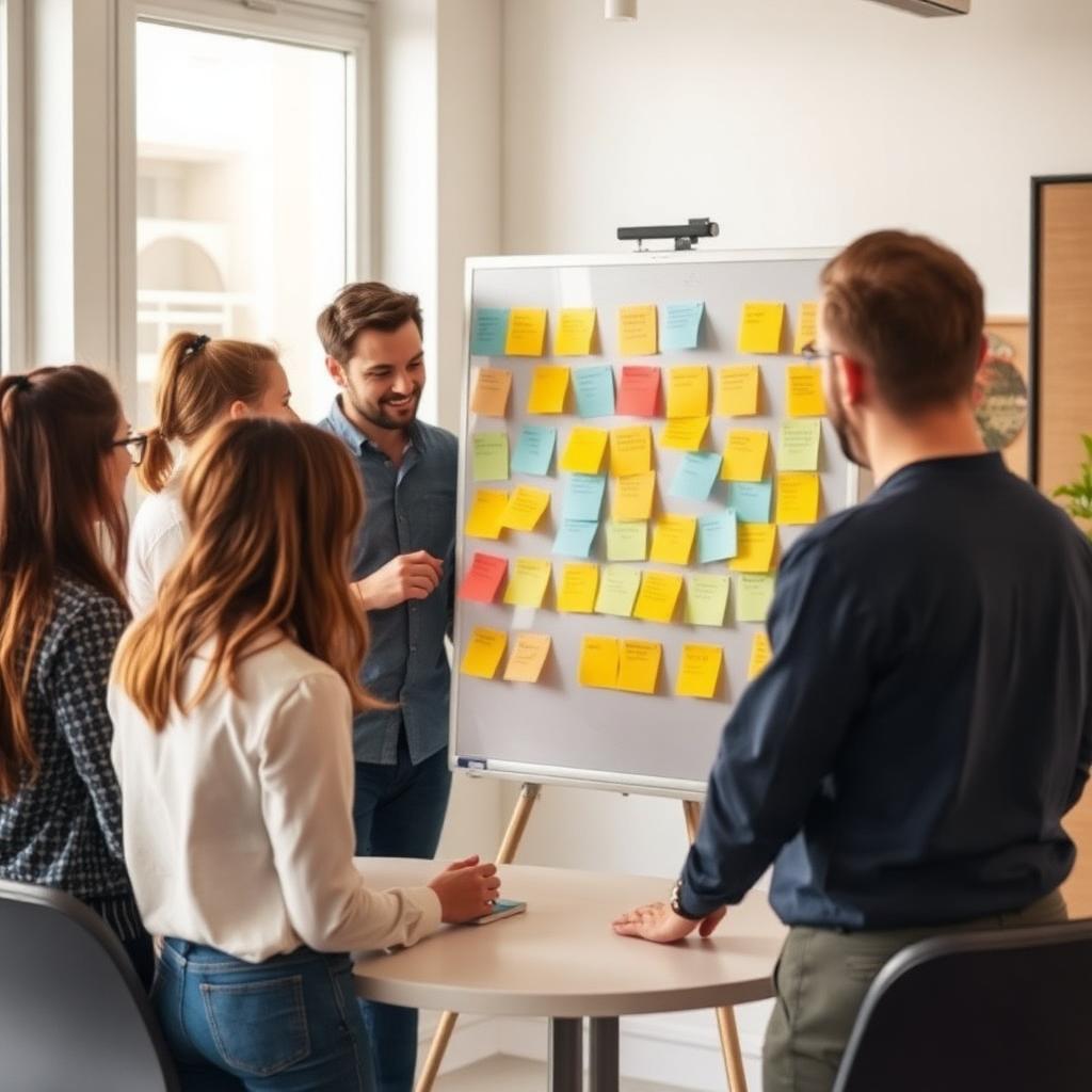 Équipe produit StoreCommander en rituel agile accompagnée par Camin Pulse
